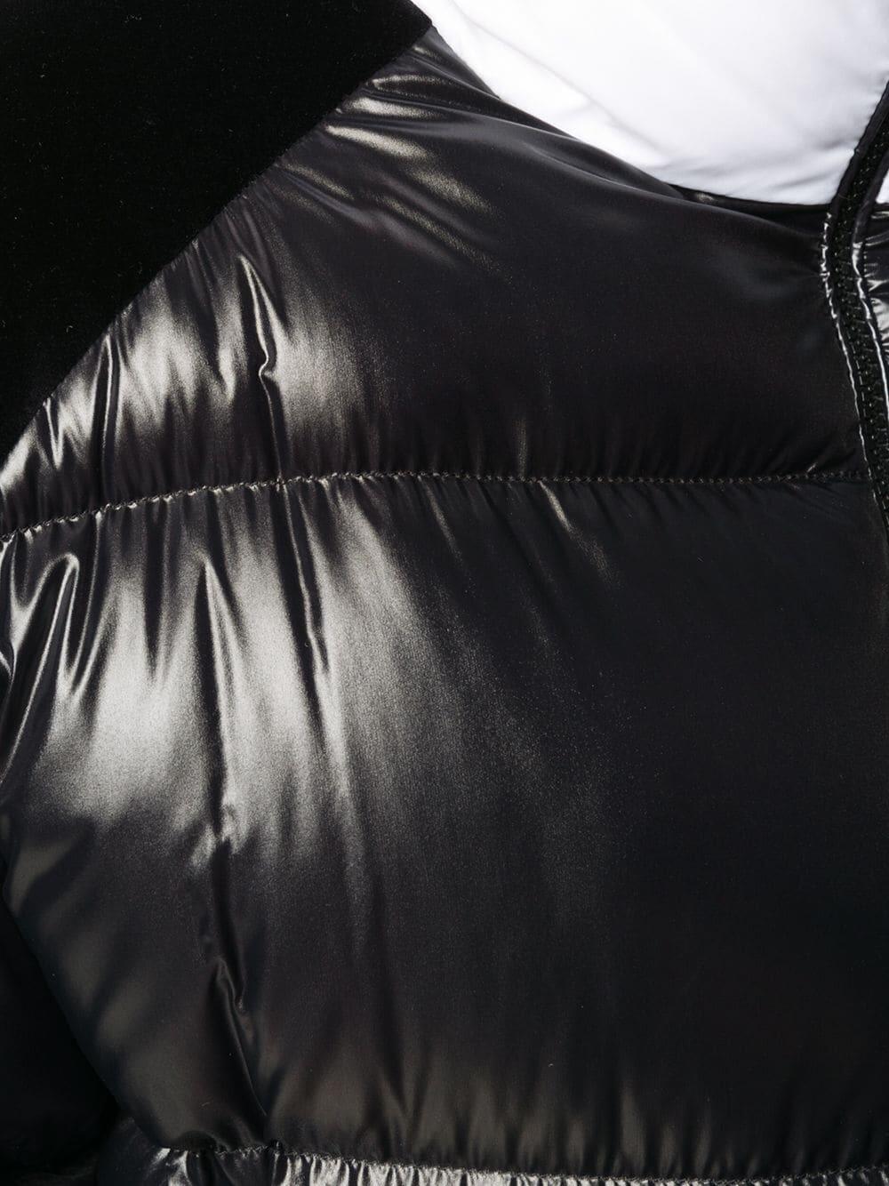 Moncler - Chouelle Black Logo-Print Puffer Coat