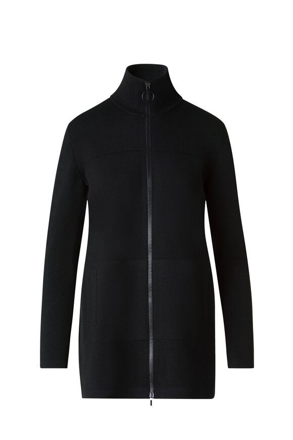 Akris Punto Black Contrast Trim Cardigan - view 7