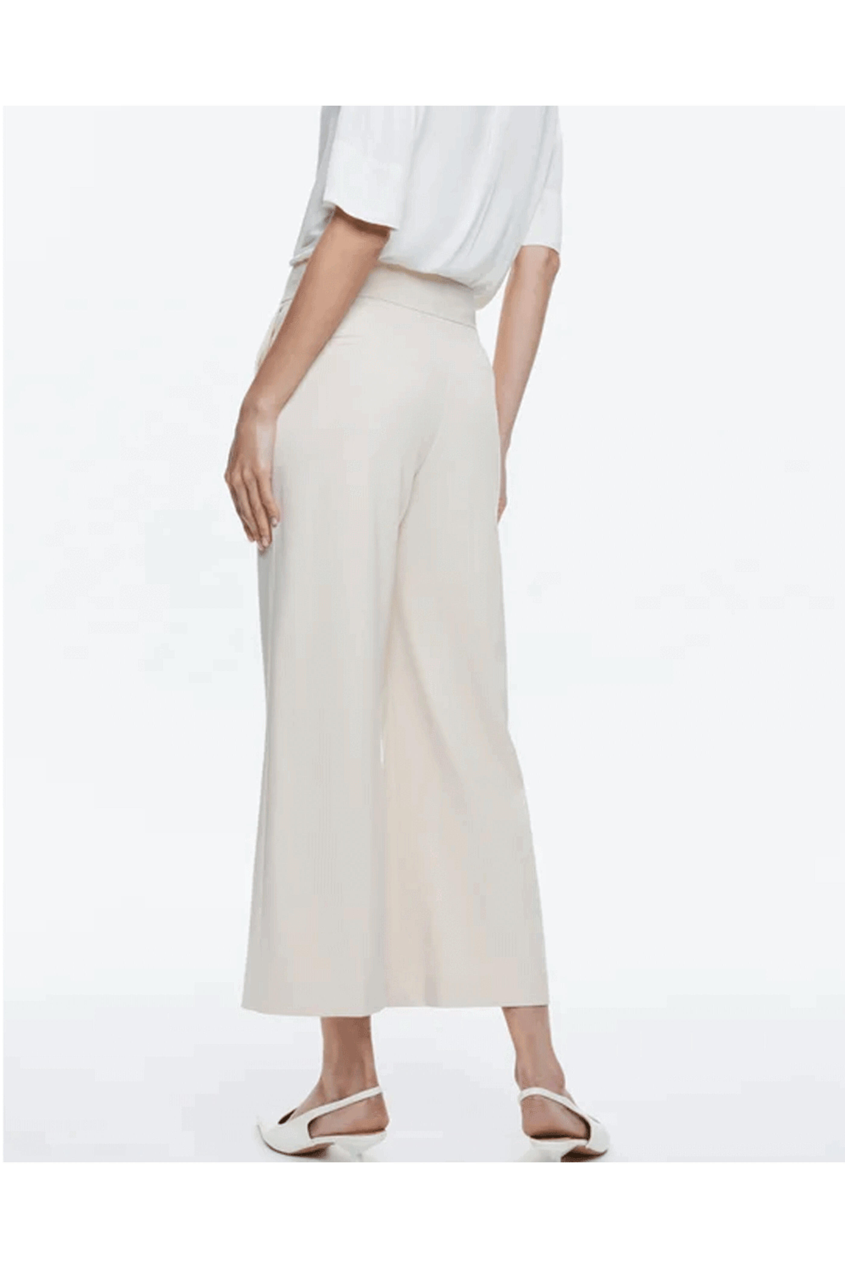 Alice & Olivia - Dylan High Rise Cropped Pant in Oatmeal