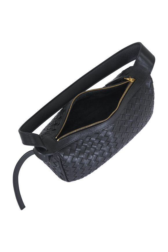 Bottega Veneta Nodo Black Intrecciato Leather Shoulder Bag - view 7