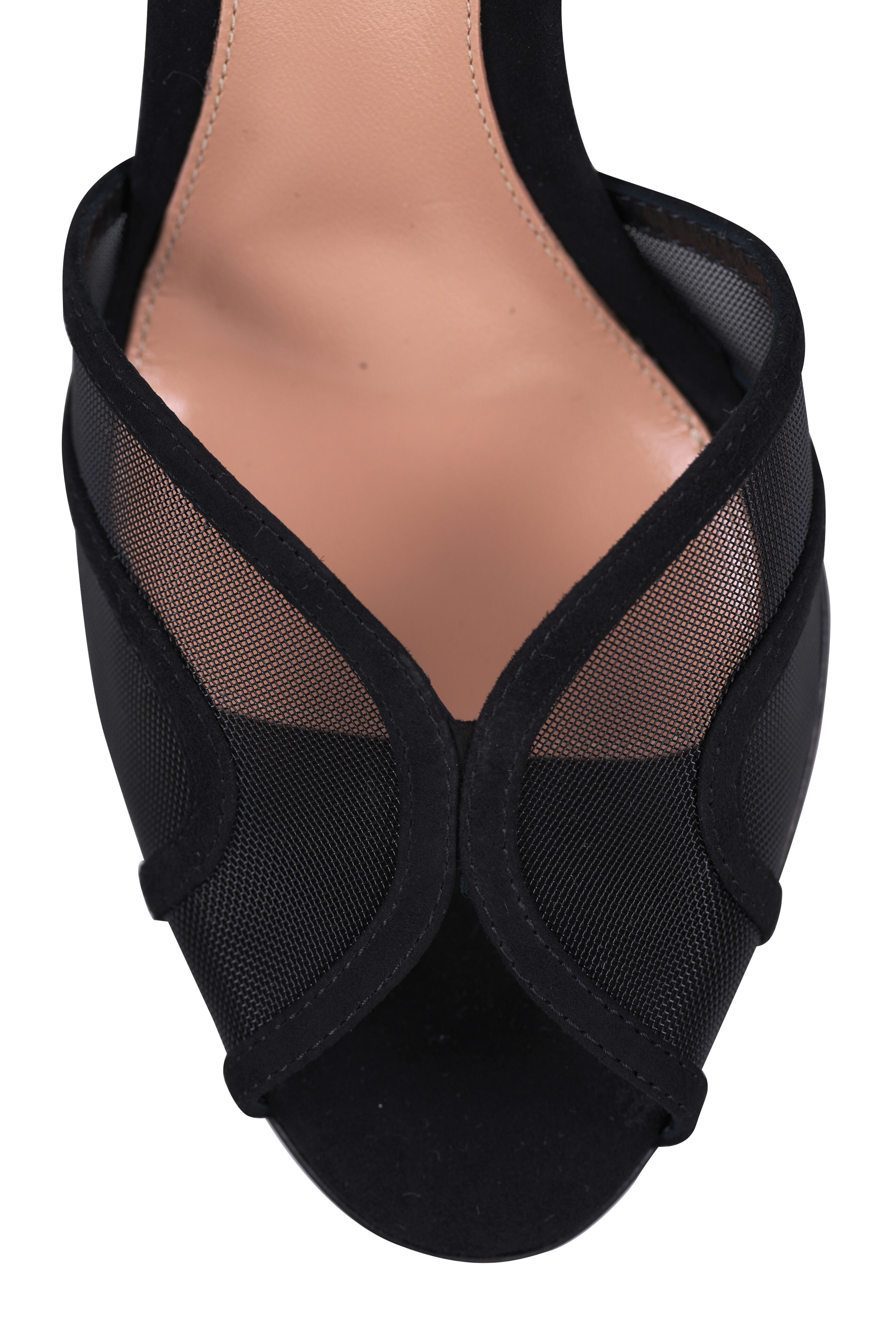 Gianvito Rossi - Black Mesh & Suede Sandal, 95mm