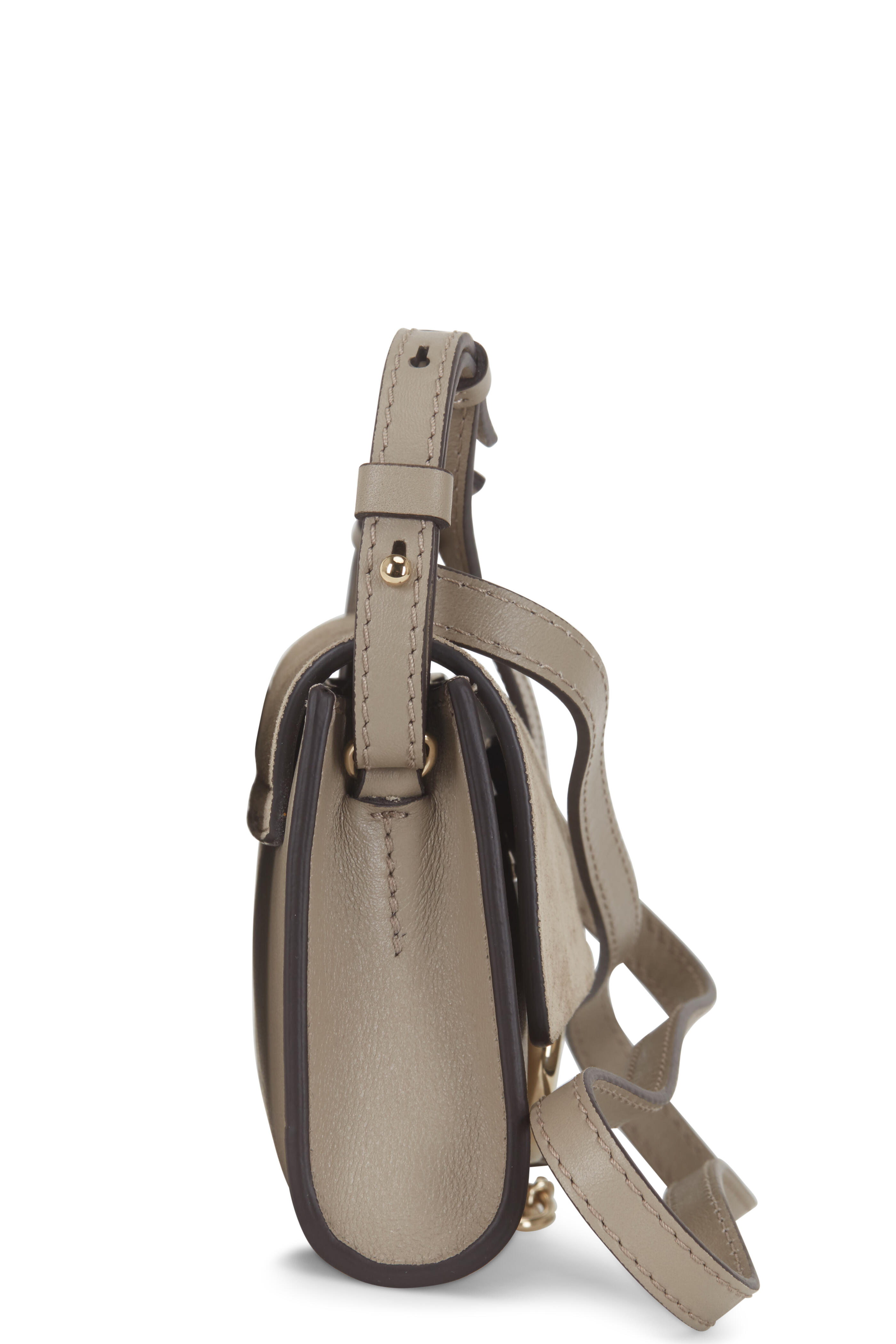 CHLOE Mini Faye Backpack in Tan Calfskin with Removable Strap