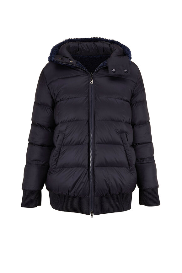 Bogner - Kinga Navy Reversible Down Teddy Jacket