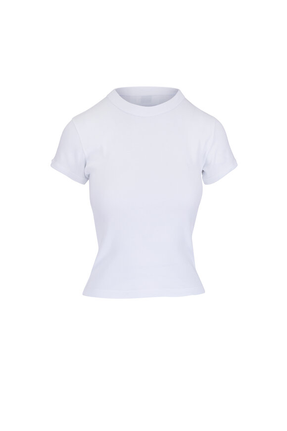 Saint Laurent Cassandre White Cotton T-Shirt
