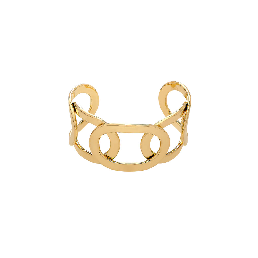 Alberto Milani - 18K Yellow Gold Open Oval Cuff | Mitchell Stores