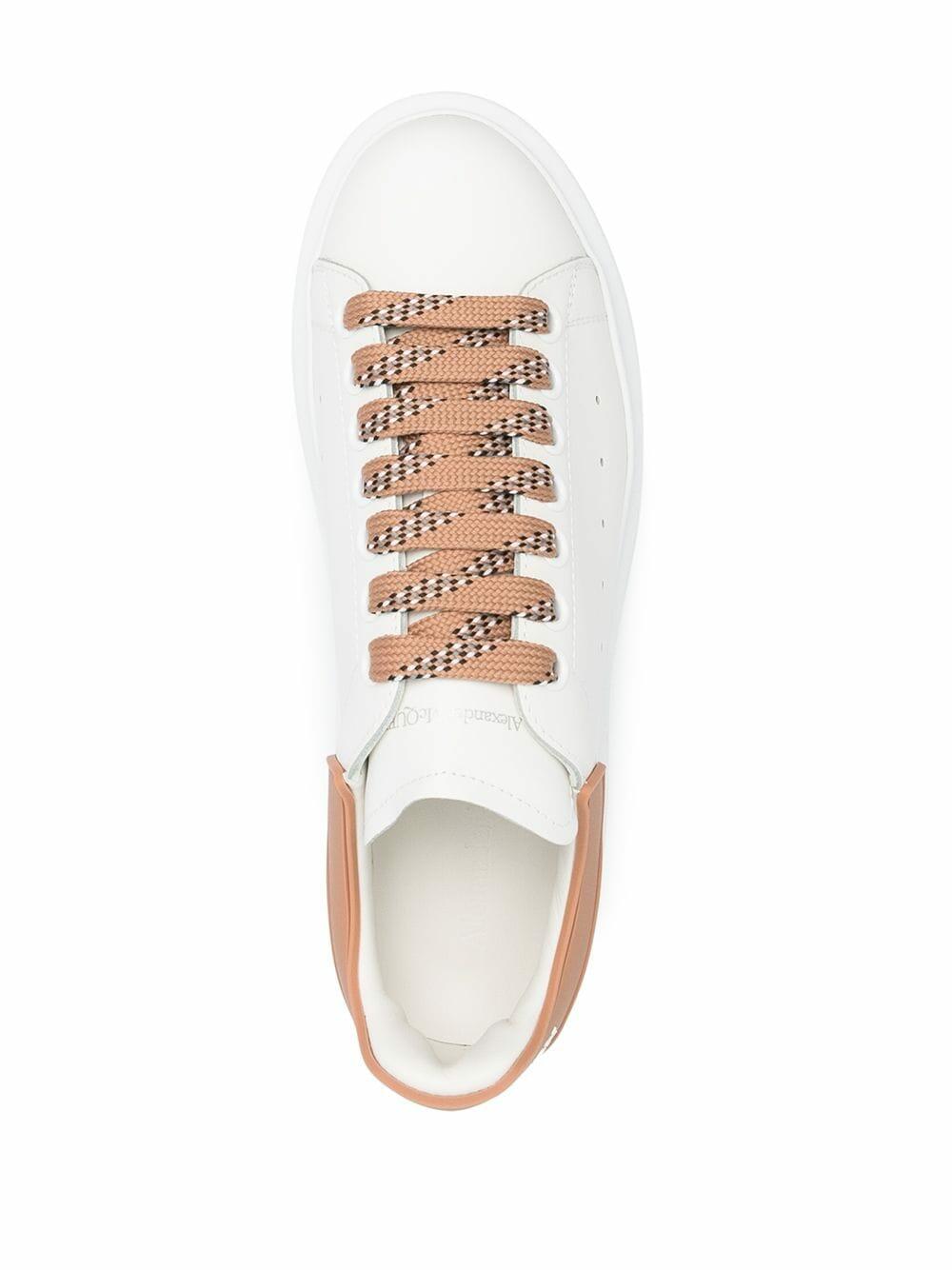 McQueen - White & Copper Rubber Exaggerated Sole Sneaker