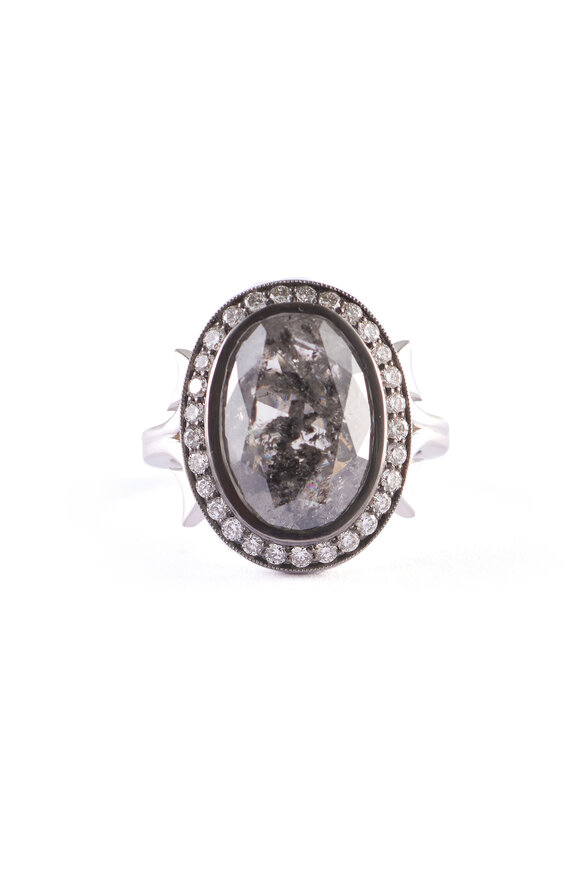 Sylva & Cie Oval Rough Cut Diamond Ring - view 1