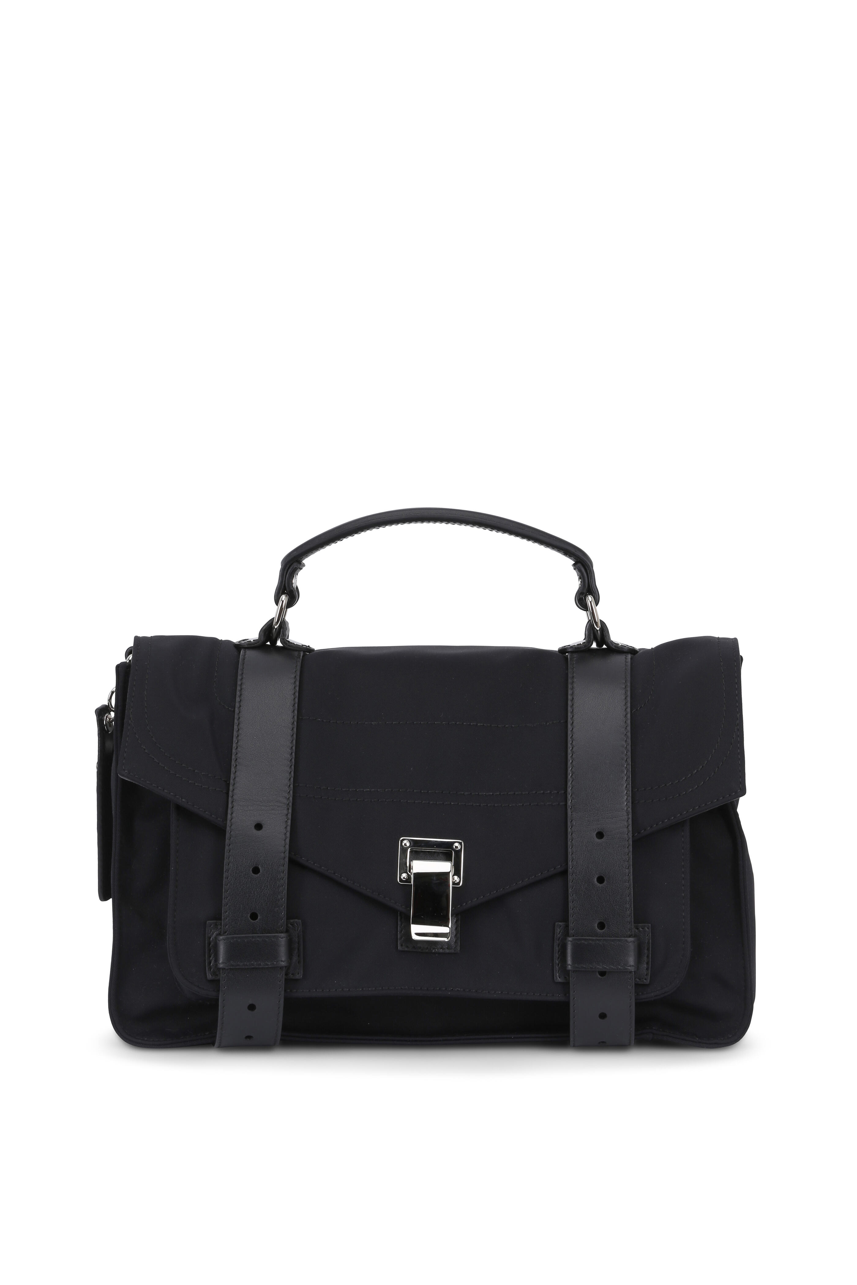 Proenza Schouler - PS1 Black Nylon Medium Satchel