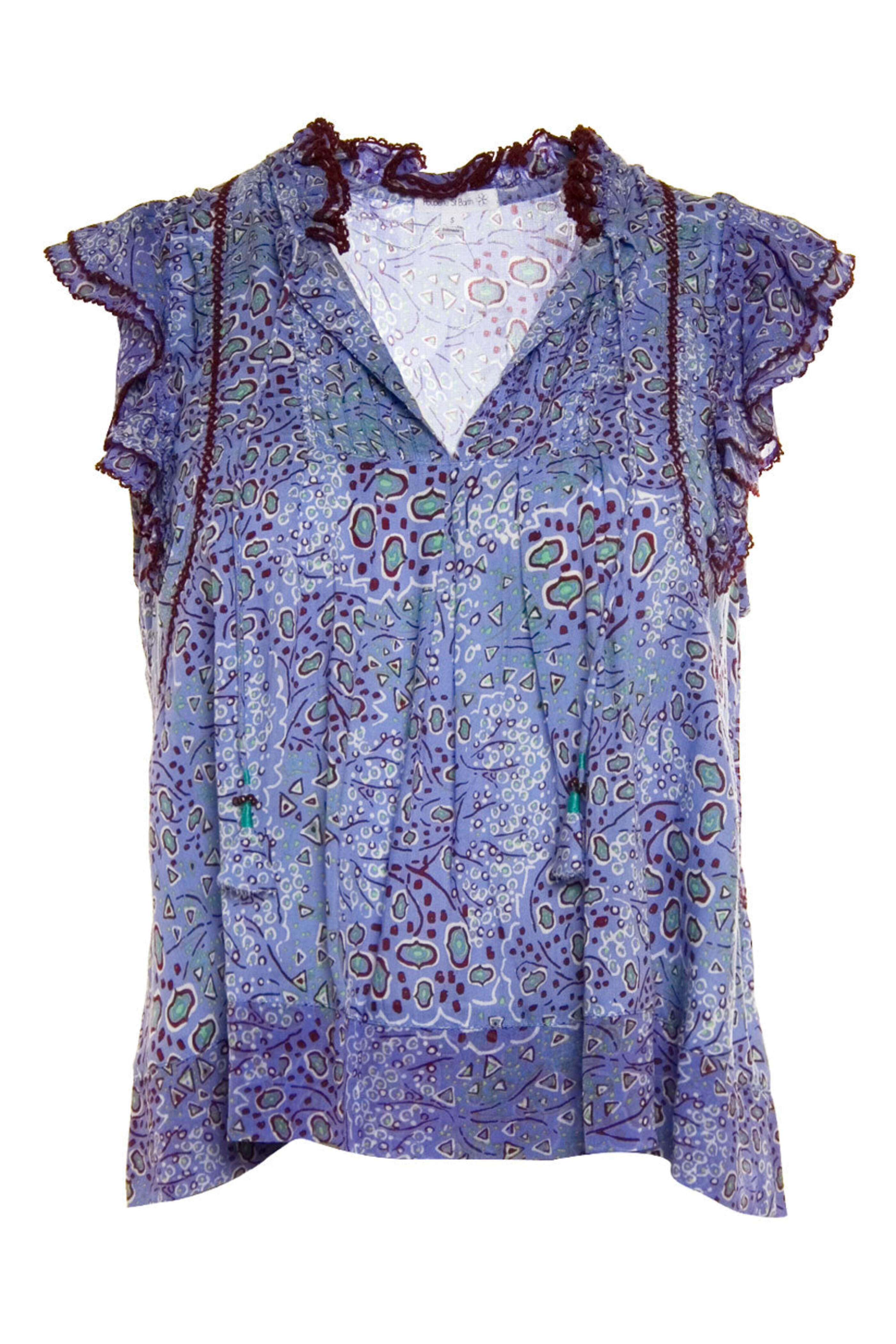 Poupette St Barth - Blue Nenufar Paulina Blouse