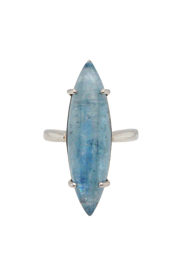 Sharon Khazzam Platinum Kyanite Marquise Ring