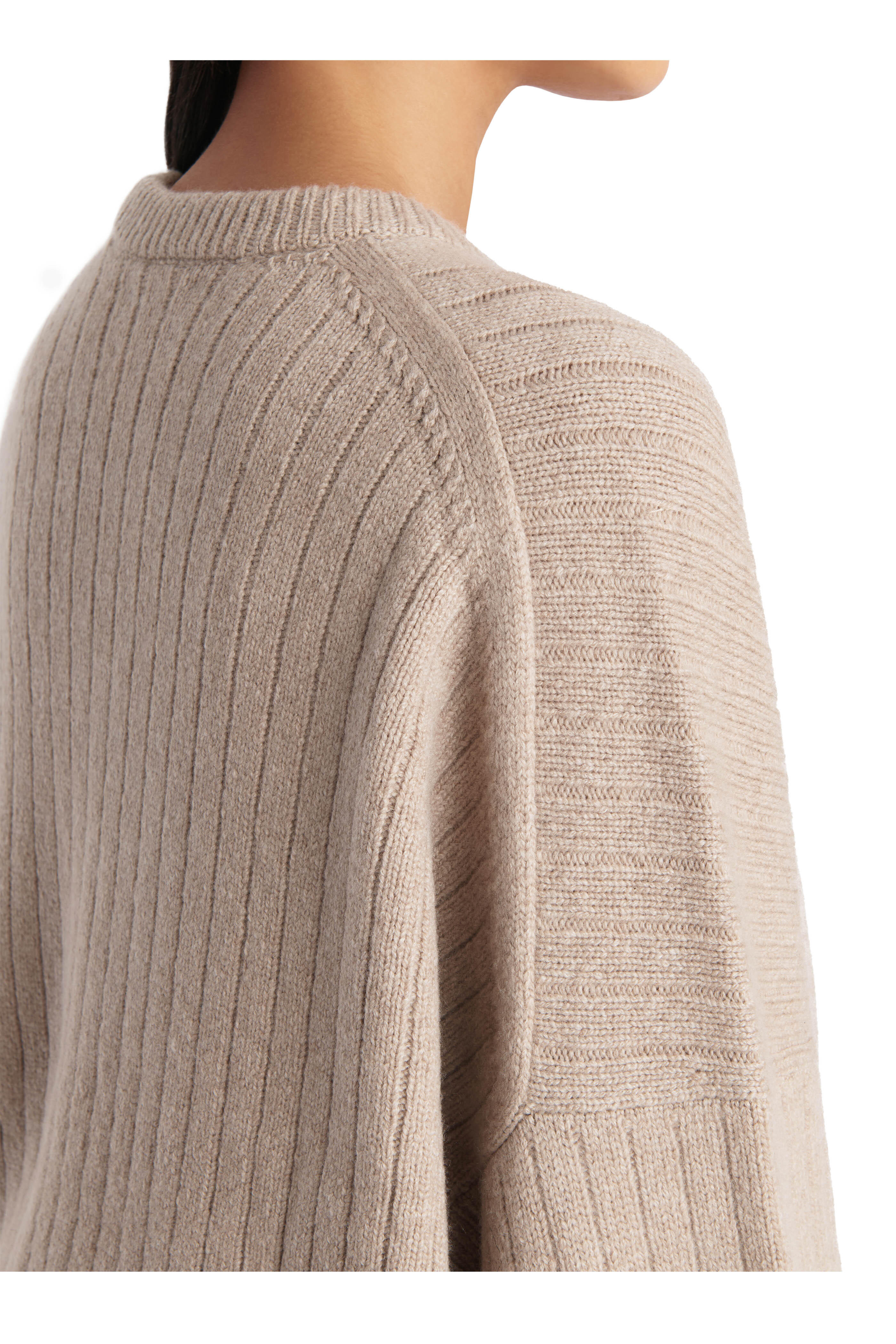 Khaite - Lennox Putty Ribbed Cashmere Sweater