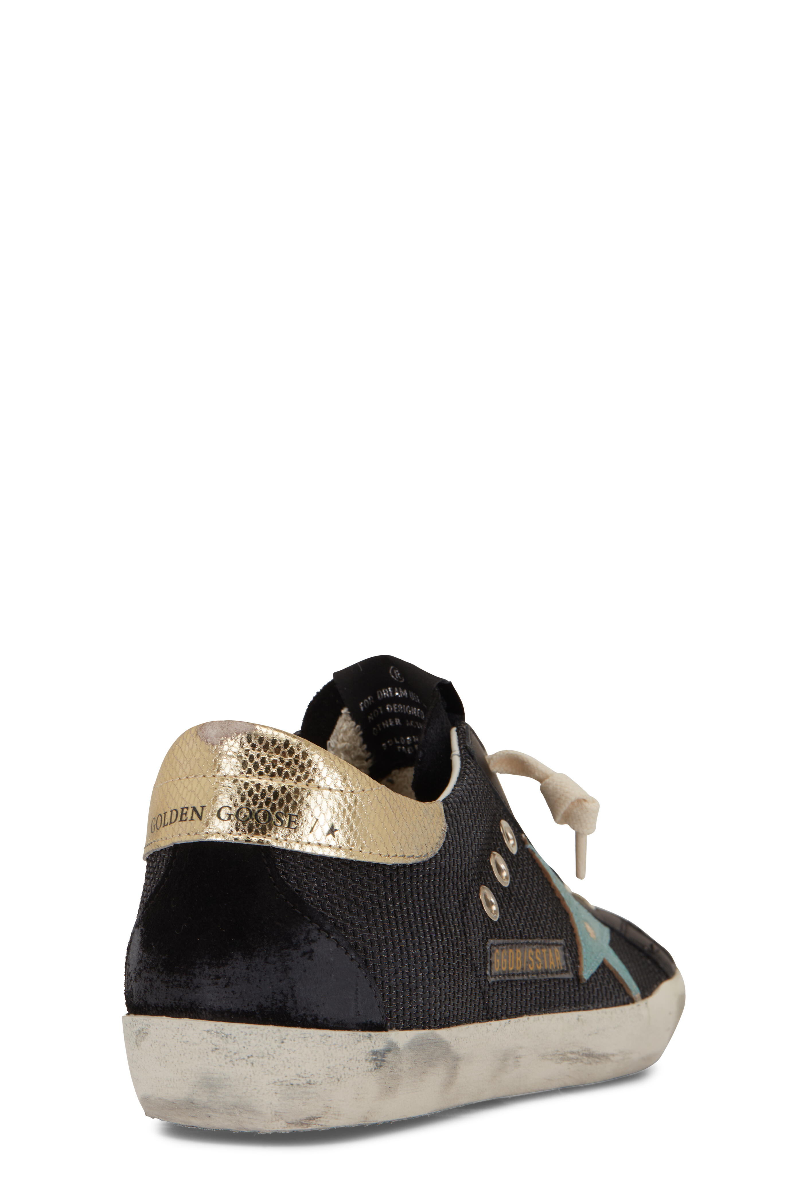 Golden Goose - Super-Star Black Net Low Top Sneaker