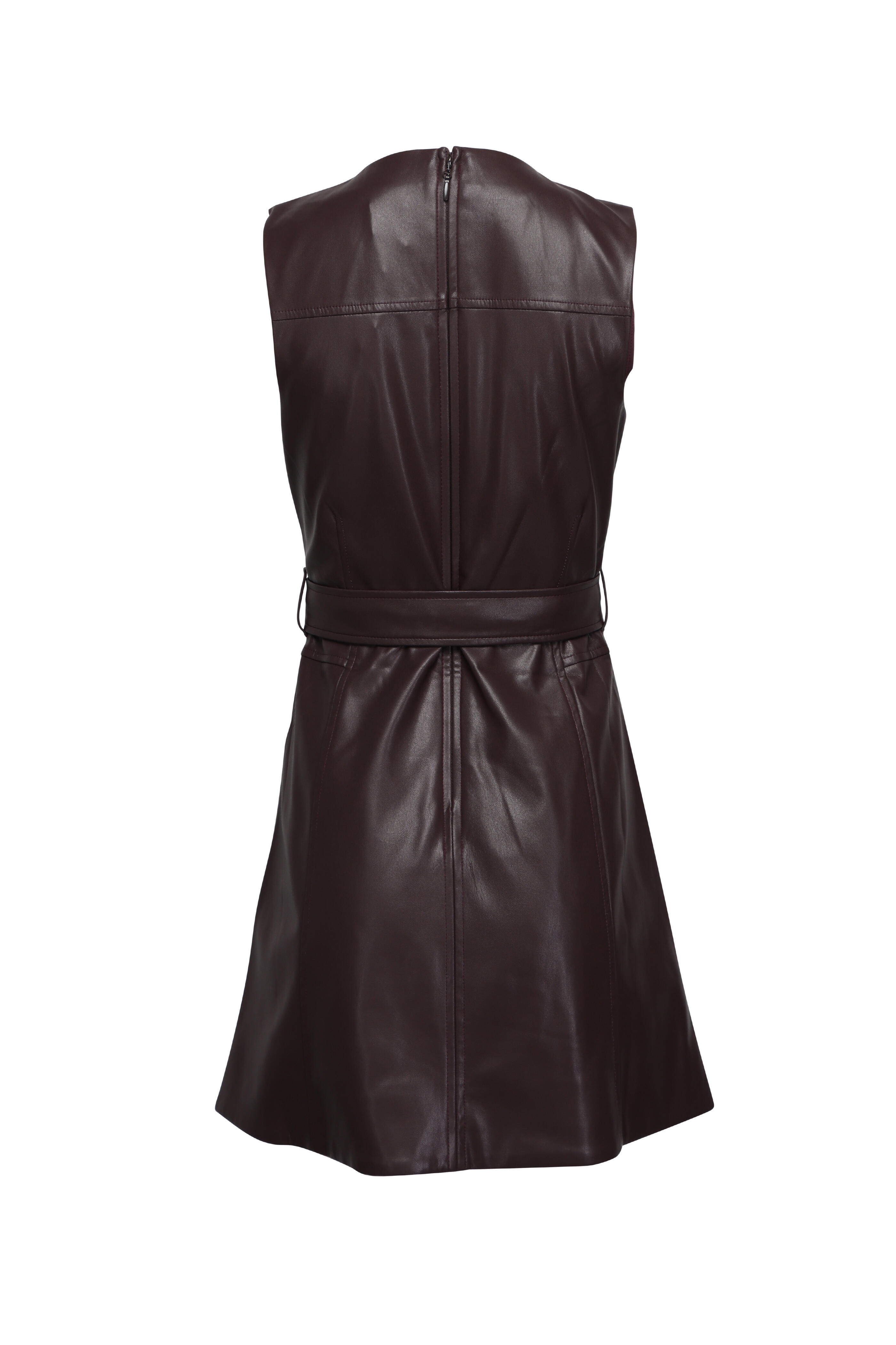 Tanya Taylor - Claudia Oxblood Vegan Leather Dress
