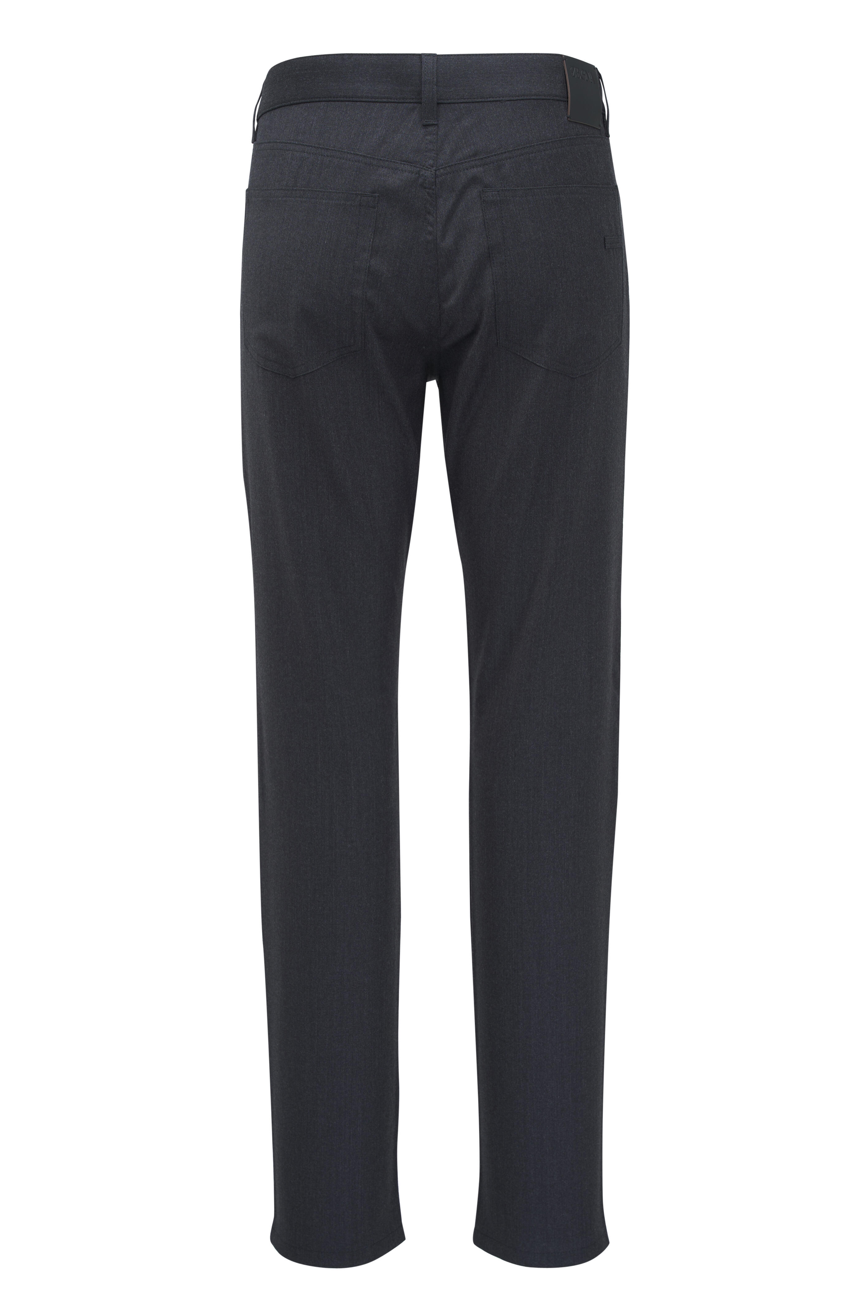Zegna - Charcoal Wool Flannel Five Pocket Pant
