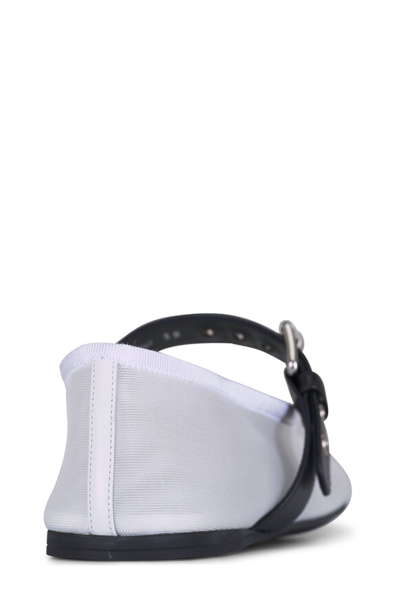Miu Miu White Mesh Ballerina Flat - view 4