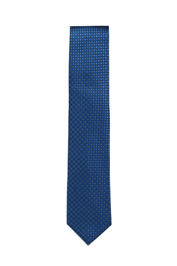 Momas Blue Geometric Necktie