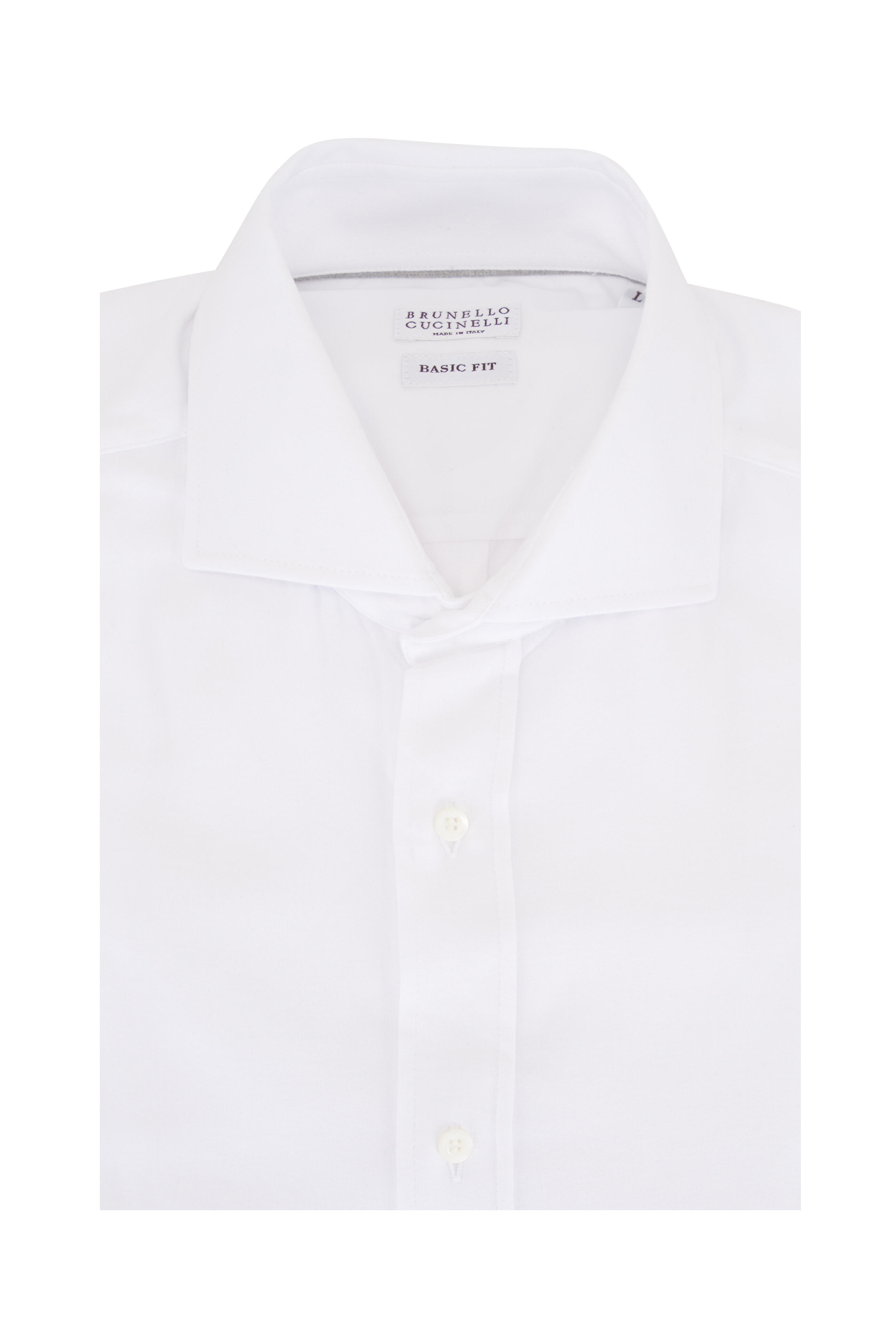 BRUNELLO CUCINELLI ホワイト長袖シャツ S Shirt with monili for Woman in White | Brunello Cucinelli