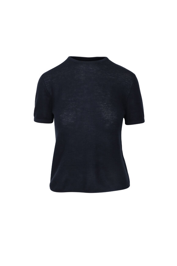 Lisa Yang Ira Navy Knit T-Shirt