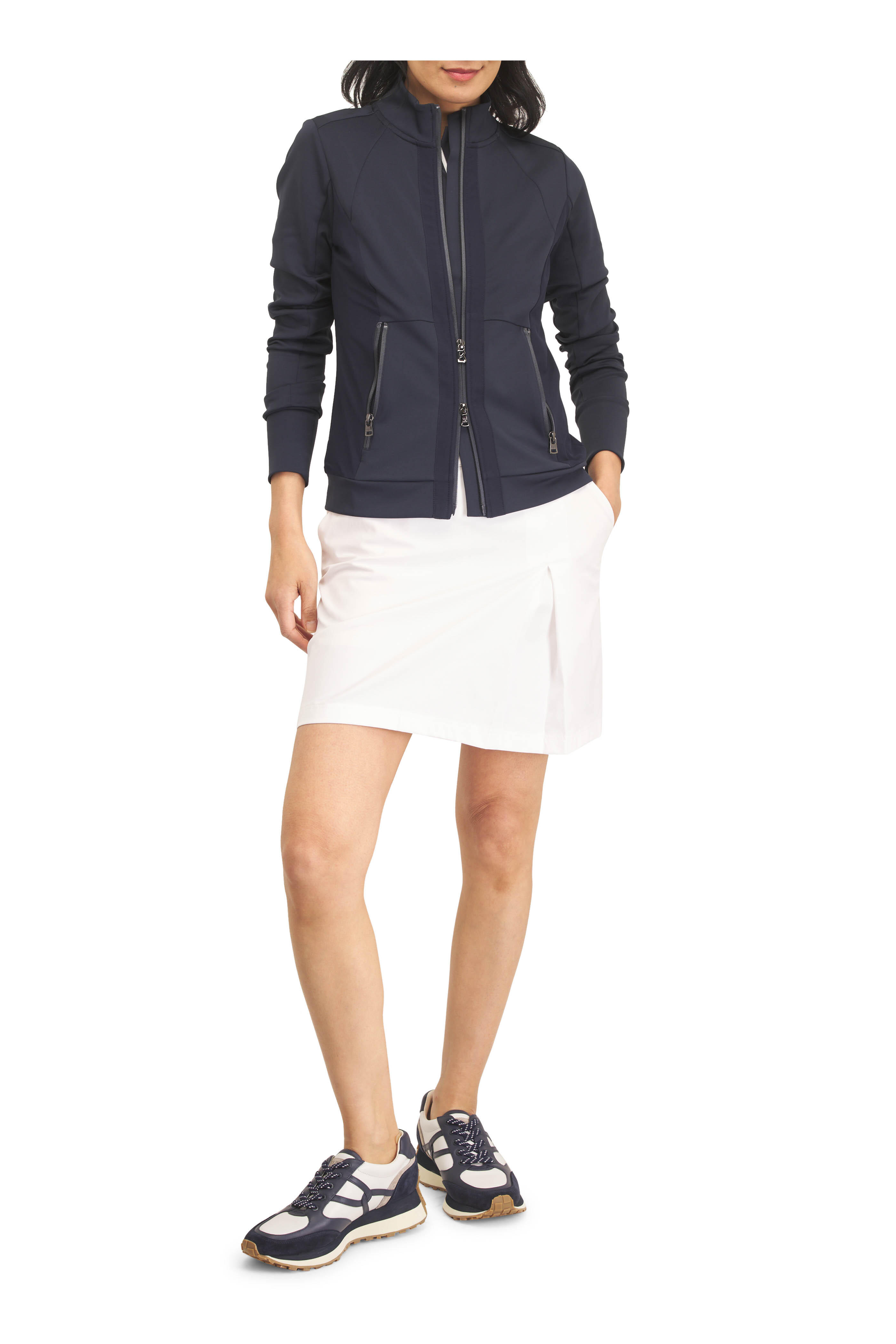 Veronica Beard - Valentina Navy & White Low Top Sneaker