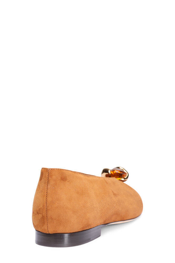 Jimmy Choo Margot Tan Amber Suede Flat - view 3