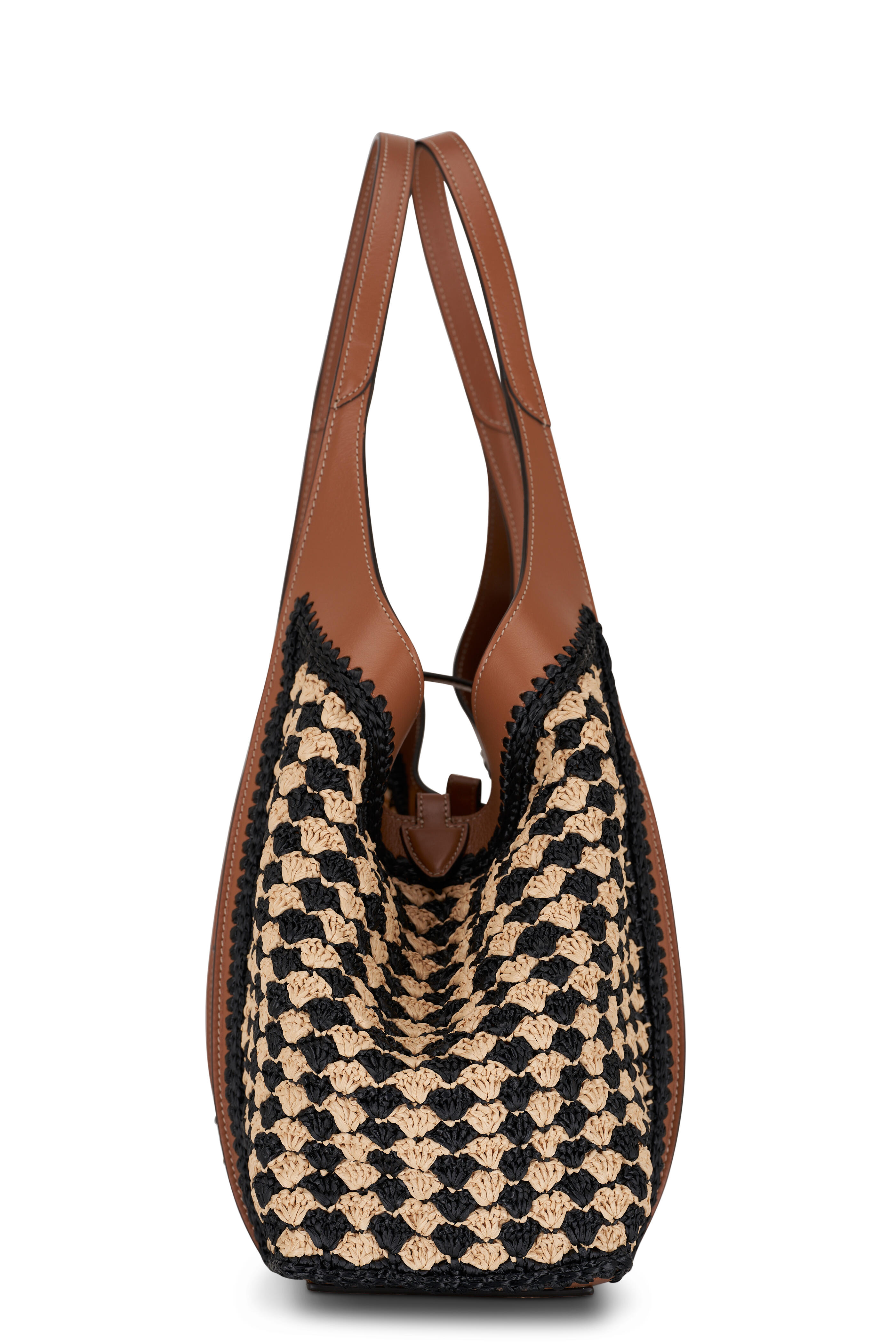 Tod's - Timeless Shopping Bag Raffia Crochet Tote