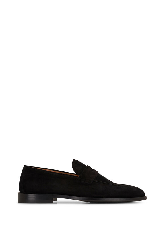 Brunello Cucinelli - Black Suede Penny Loafer