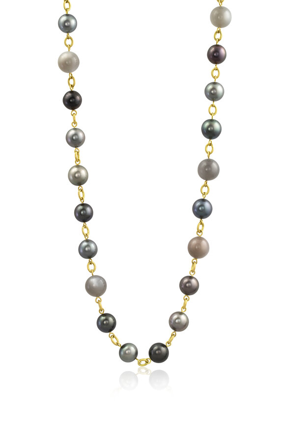 Leigh Maxwell 18k Yellow Gold Tahitian Pearl Strand Necklace - view 3