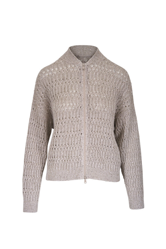 Brunello Cucinelli Rope Cable Knit Zip Cardigan - view 1