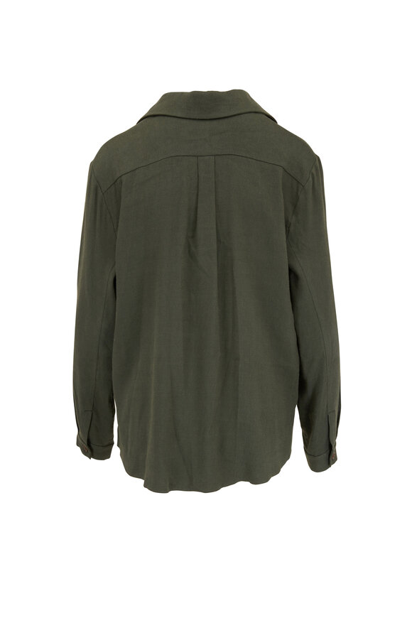 Peter Cohen - Jacky Green Stretch Linen Shirt 