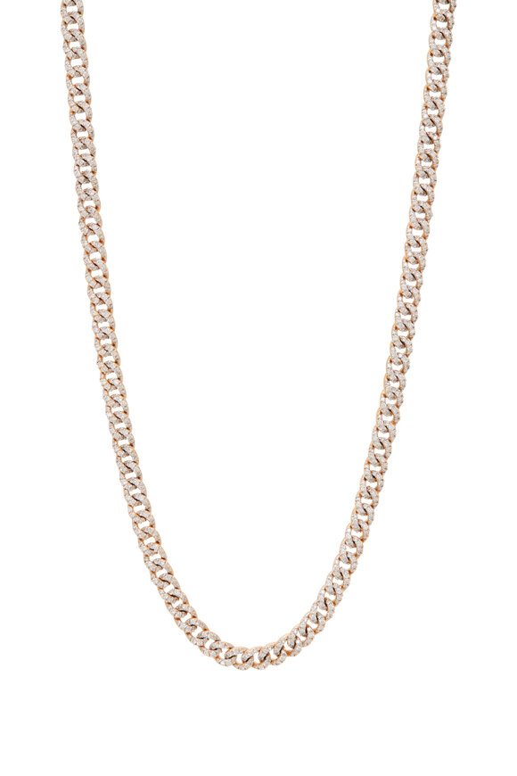 Walters Faith - Carrington 18K Rose Gold & Diamond ID Bar Necklace