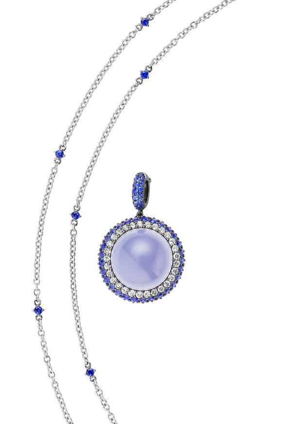 Nam Cho - 18K Blue Sapphire & Diamond Necklace