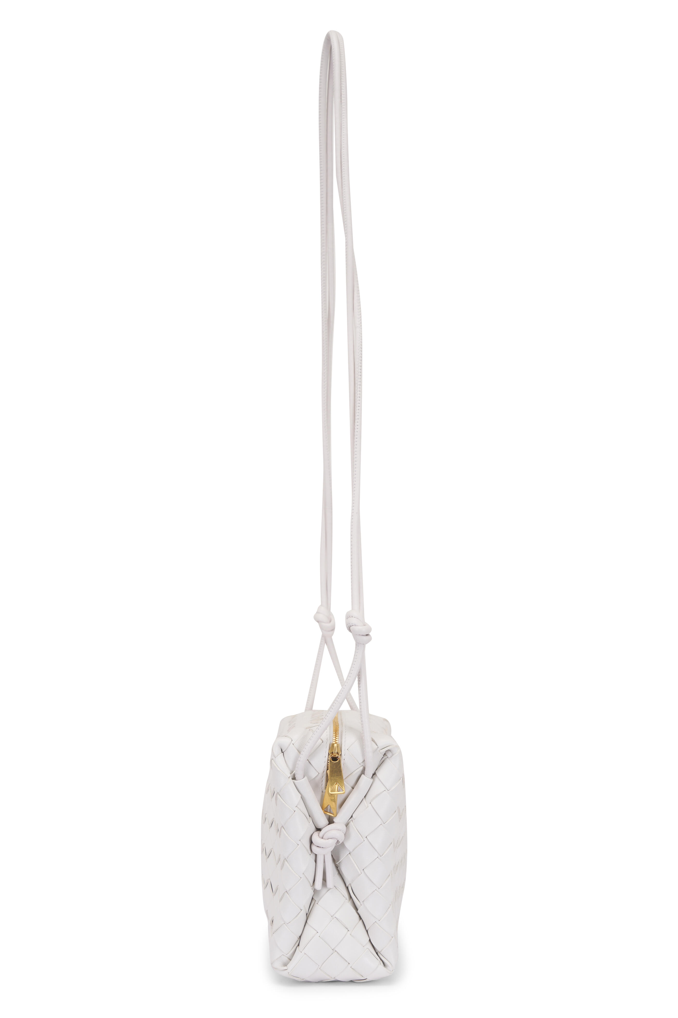 BOTTEGA VENETA スモール ジェメッリ ショルダーバッグ ホワイト Bottega Veneta - Small Loop White Leather Crossbody