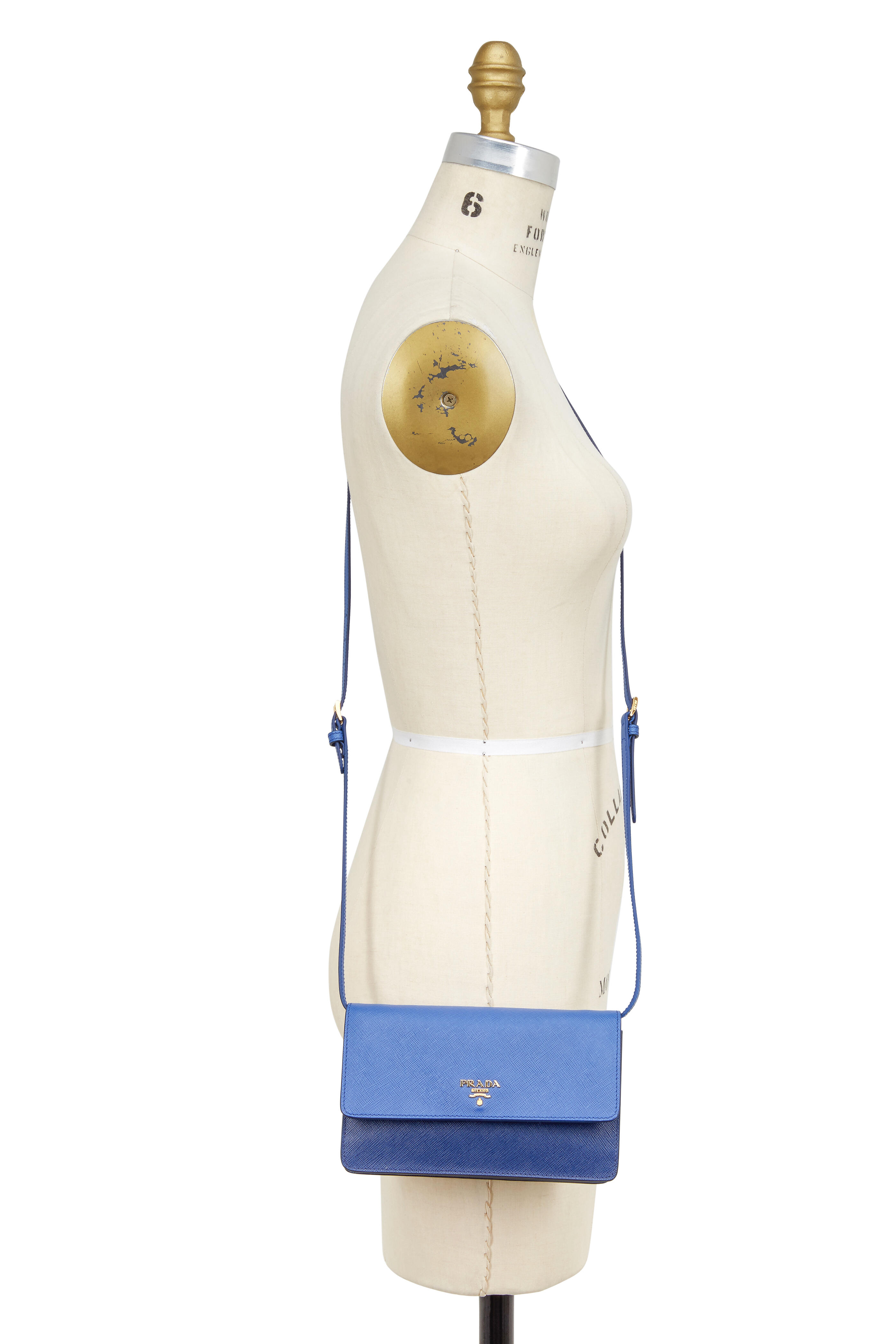 PRADA: Monochrome bag in saffiano leather - Blush Pink  Prada crossbody  bags 1BD127 2ERX online at