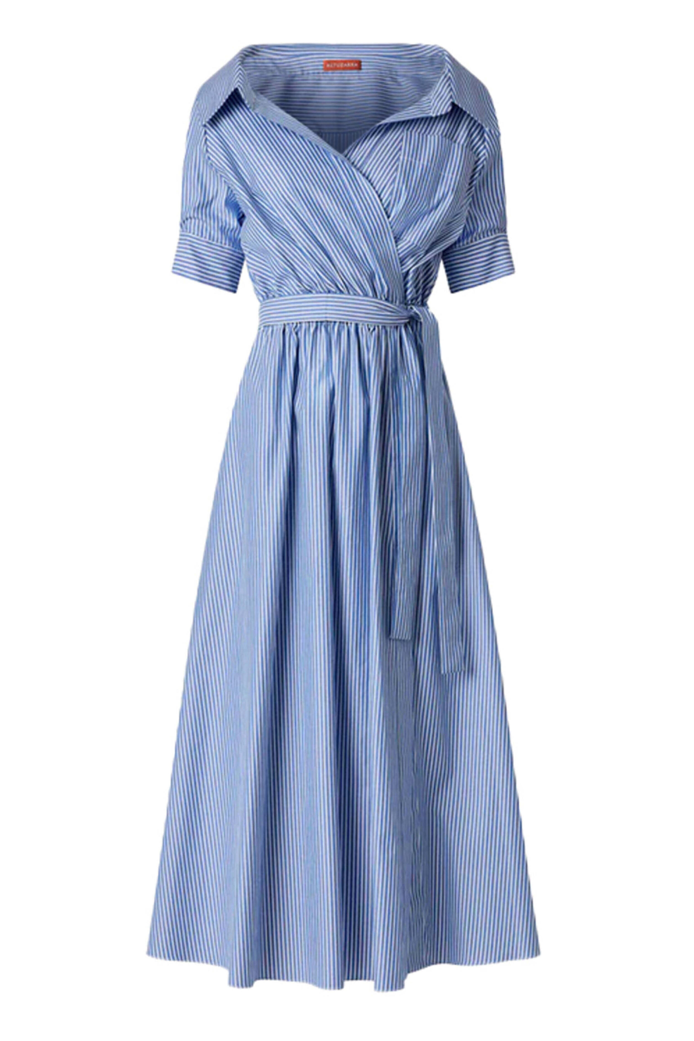 Altuzarra - Blue Stripe Lydia Dress | Mitchell Stores