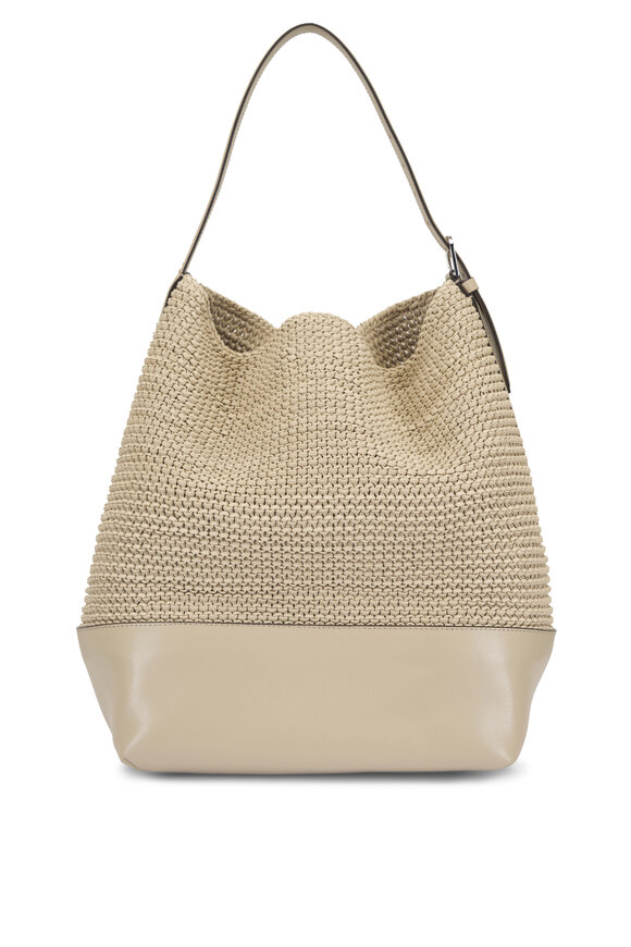 Totême Belted Woven Fawn Leather Tote - view 3
