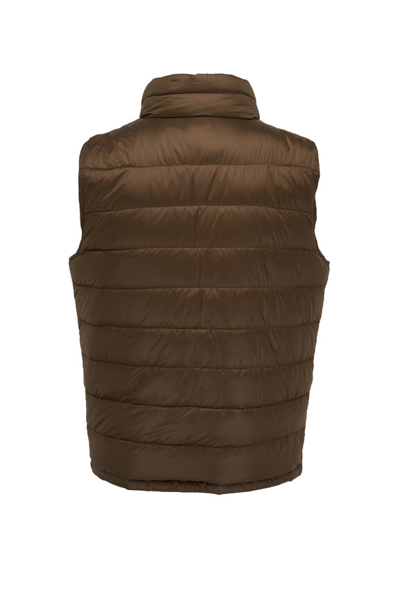 Herno - Military Green & Silver Reversible Puffer Vest 