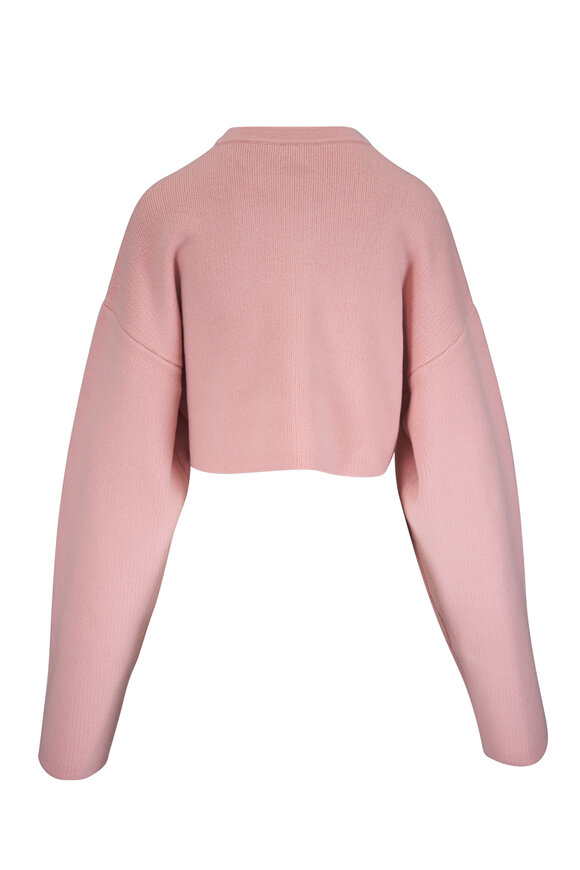 Totême Flamingo Pink Wool Cropped Oversized Cardigan - view 3