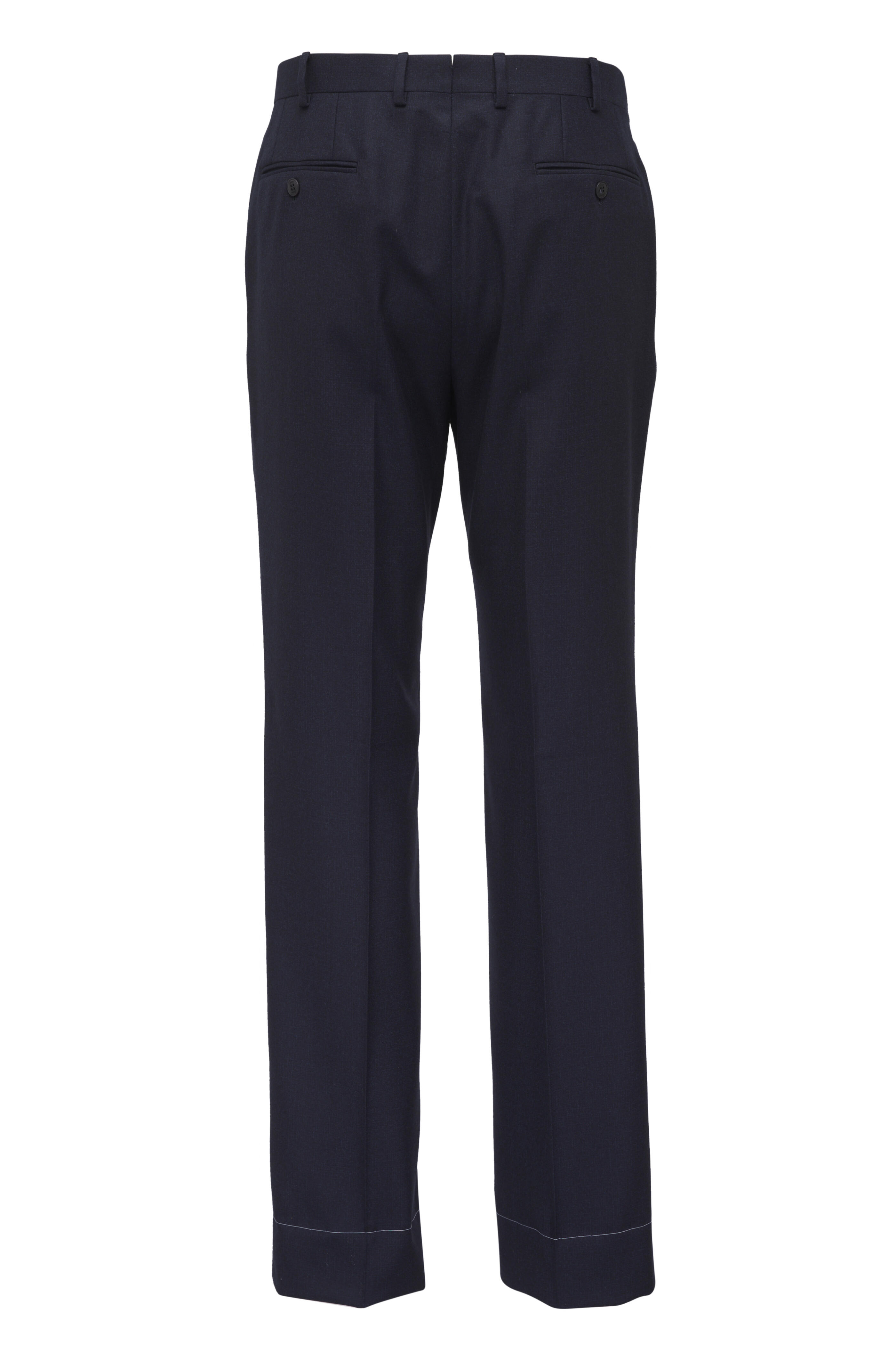 Brioni - Navy Solid Wood Dress Pant