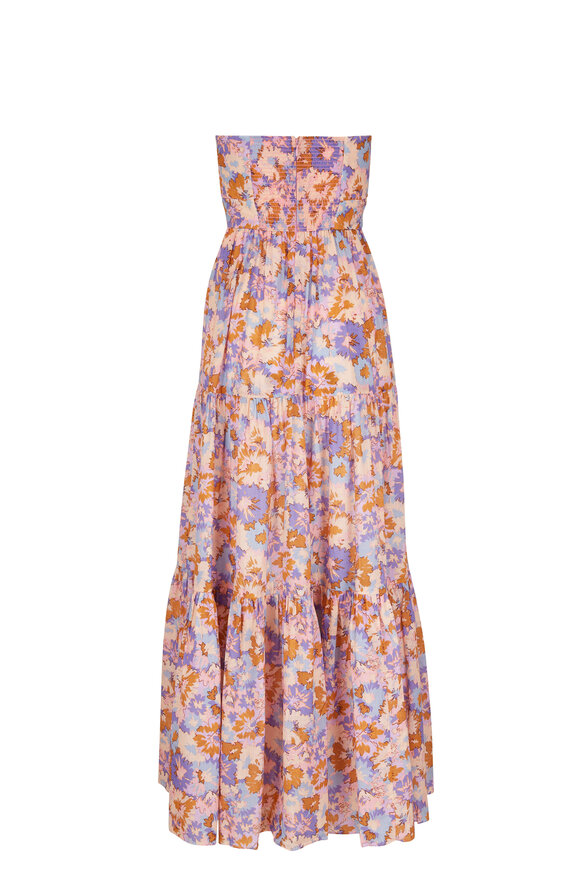 Zimmermann - Multicolor Strapless Floral Midi Dress