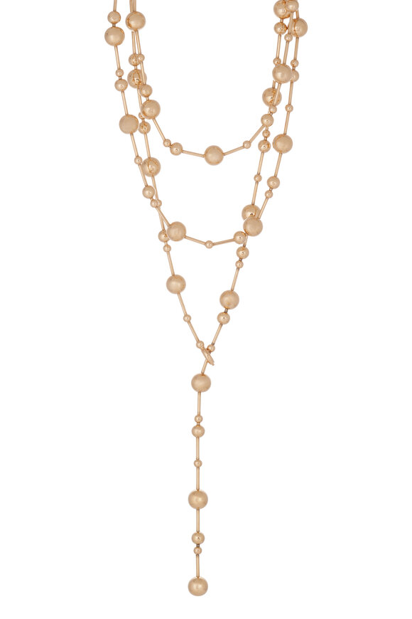 Sidney Garber 18k Yellow Gold Satellite Necklace