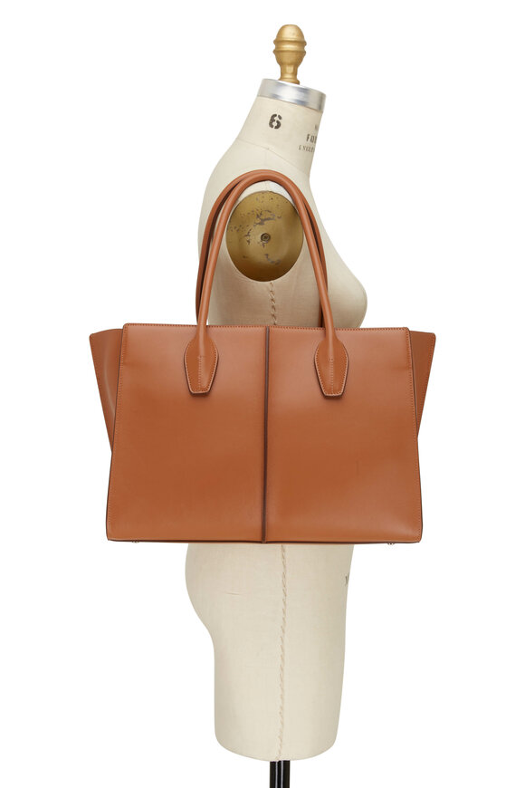 Tod's - Aon Kenia Tan Leather Media Shopping Tote