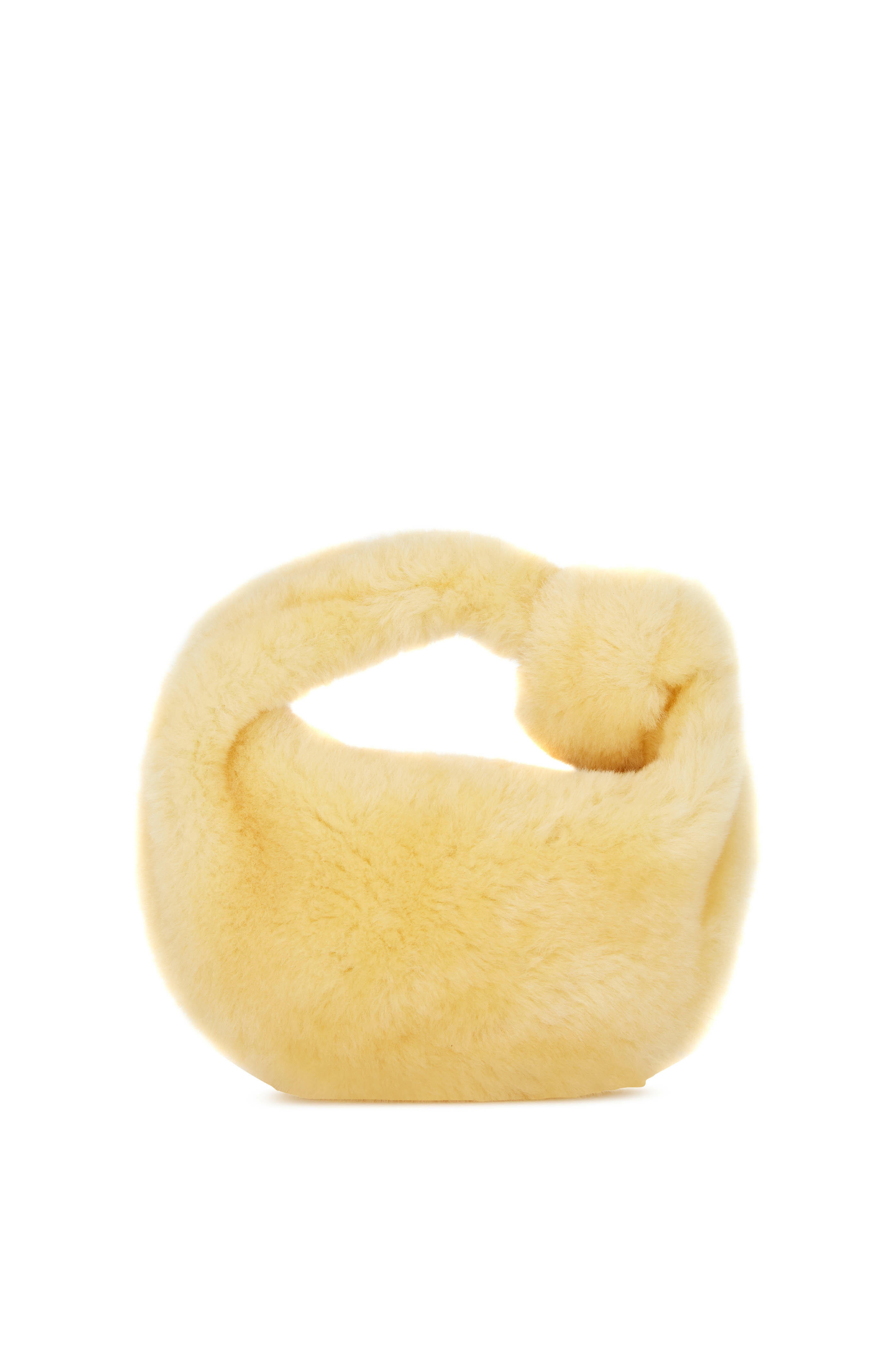 Bottega Veneta - Jodie Teddy Gold Shearling Mini Knot Hobo Bag