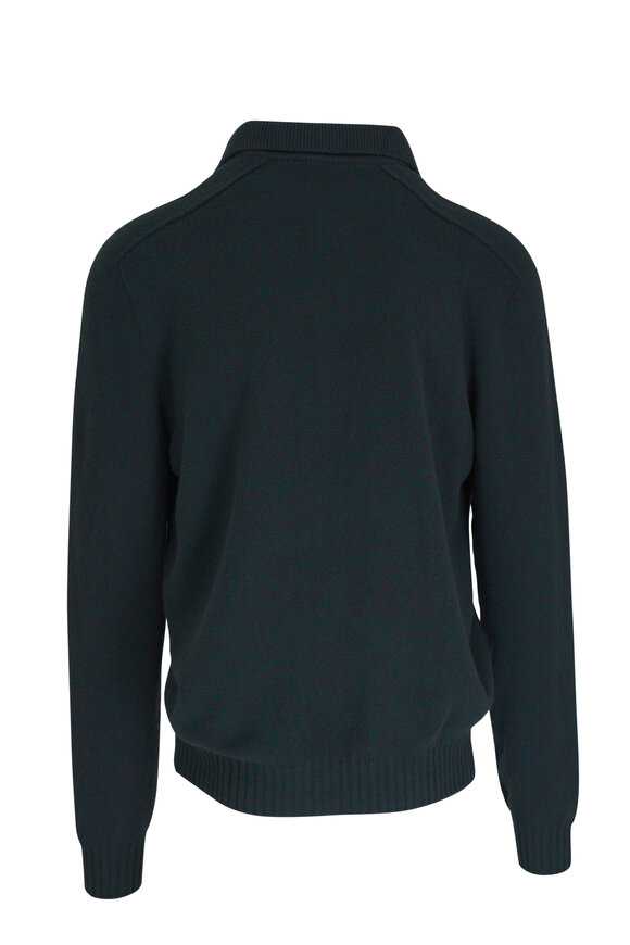 Loro Piana Holly Dark Brown Long Sleeve Polo Sweater - view 2