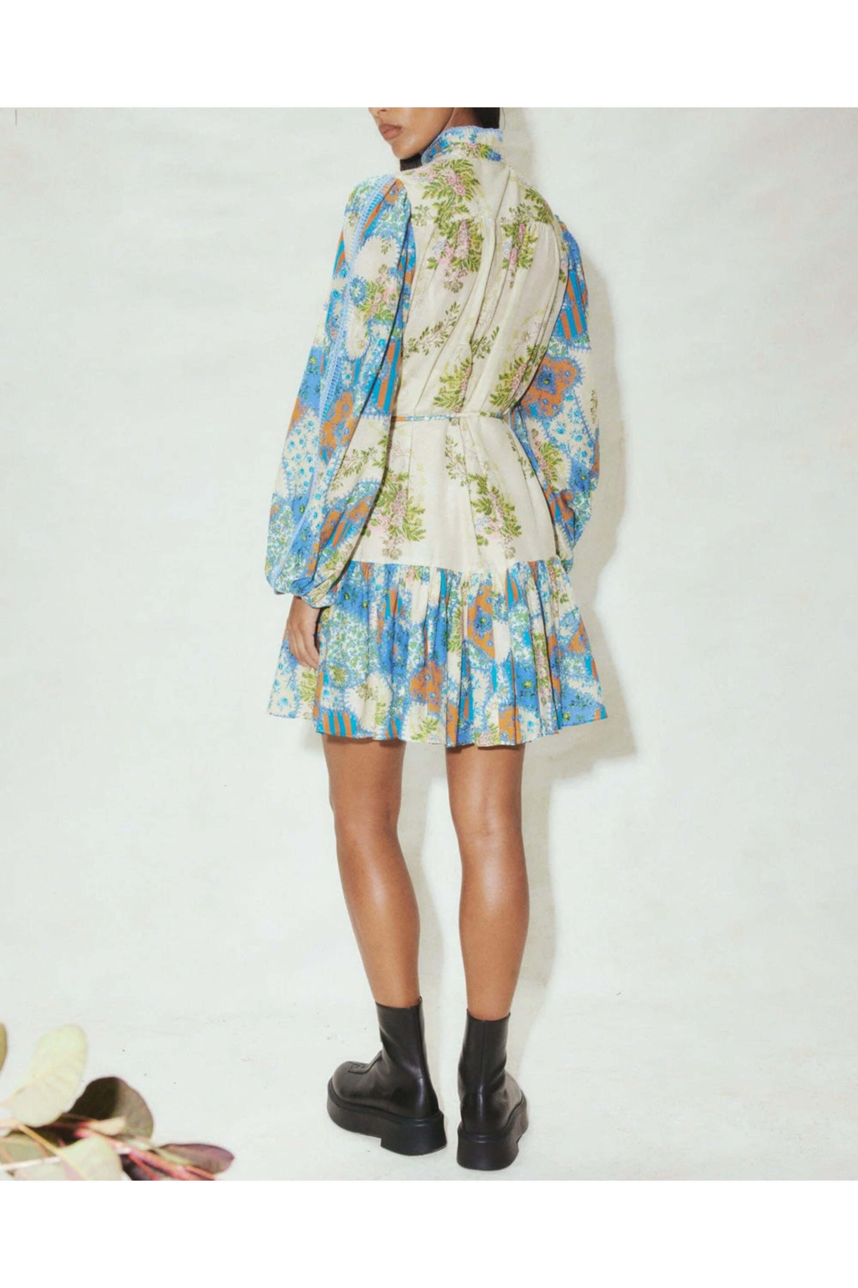 Alémais - Cornflower Patchwork Skye Mini Dress