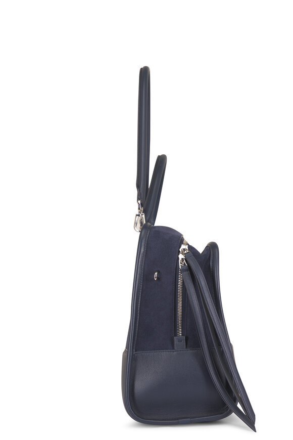 Loewe Large Amazona 180 Deep Navy Suede Bag - view 5
