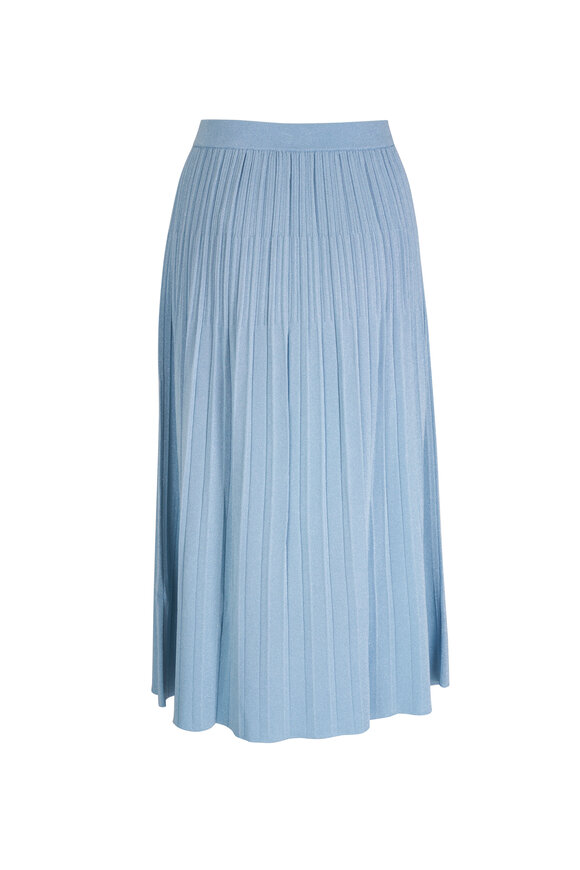 Zimmermann - Waverly Blue Lurex Rib Midi Skirt