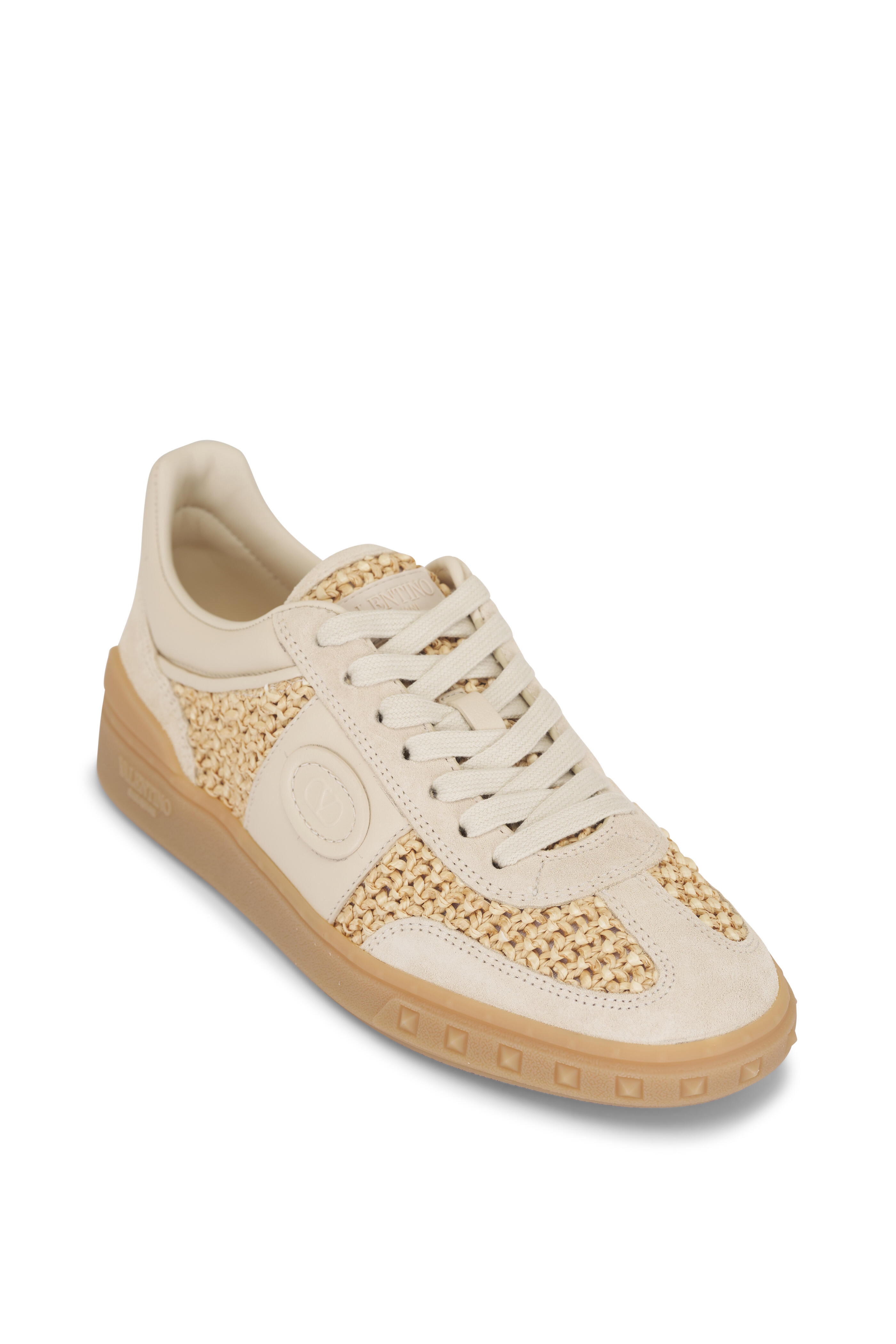Valentino Garavani - Upvillage Sneaker in Woven Raffia Fabric