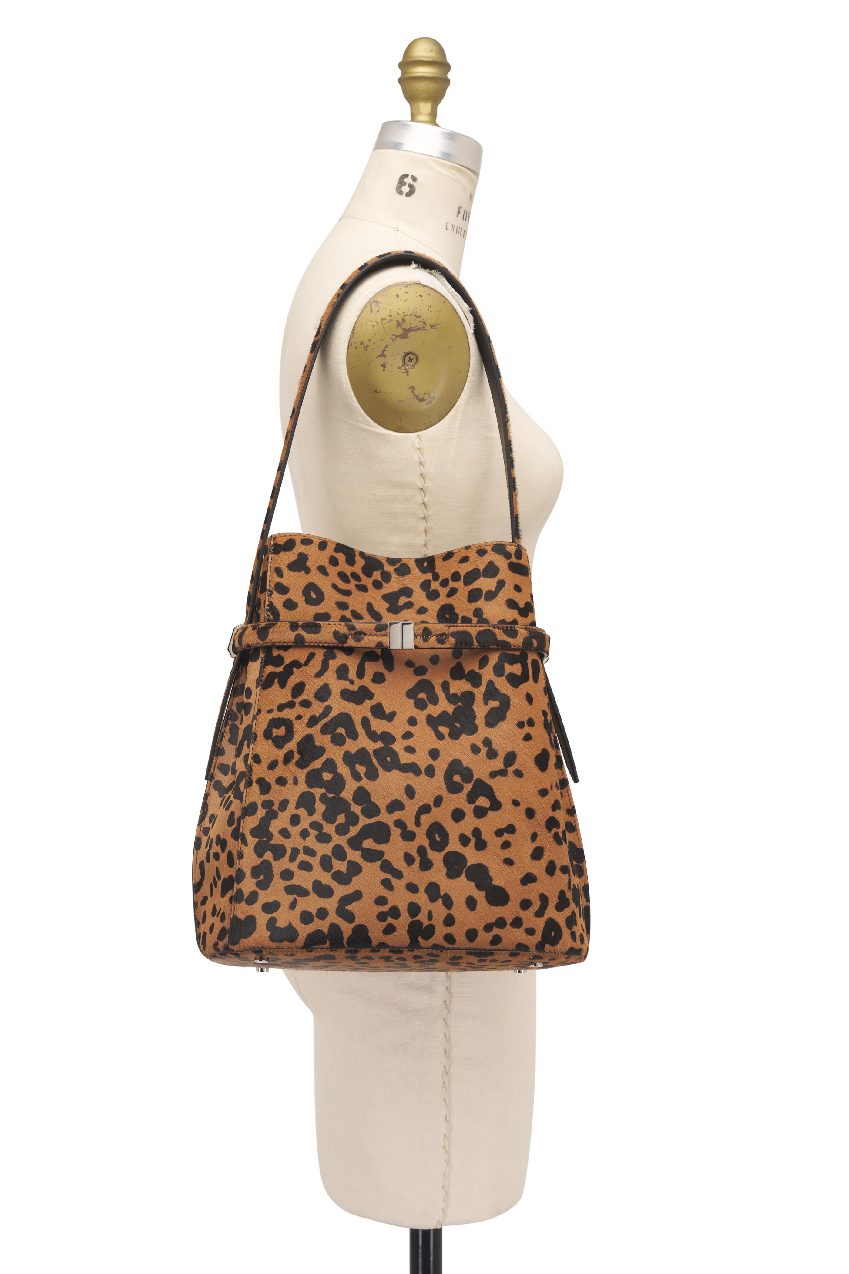 Totême - Belted Animal Print Bucket Bag