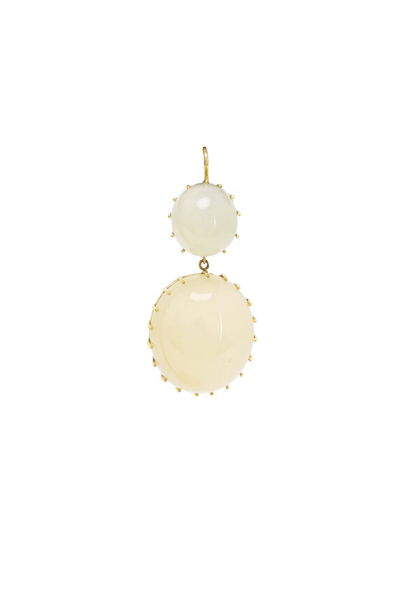 Renee Lewis 18k Yellow Gold Golden Moonstone Earring - view 2