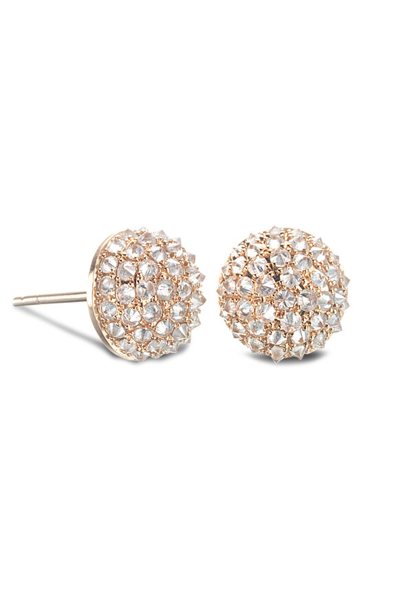 Nam Cho Reverse Set Half Ball Earrings